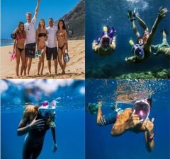 SHUFA Lxl Beden Siyah Dalış Maskesi Tam Yüz Full Face Şnorkel Anti Sızıntı Ekipmanları 360 Görüntü Slikon