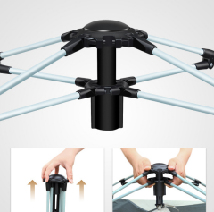 SHUFA Tam Otomatik Su Ve Rüzgar Geçirmez Gölgelikli Altıgen Çadır Aile Çadırı 280*240*155 CM (Küçük bir kusur vardır)