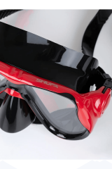 SHUFA DALIŞ MASKE VE ŞNORKEL SETİ KIRMIZI QS19