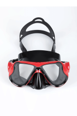 SHUFA DALIŞ MASKE VE ŞNORKEL SETİ KIRMIZI QS19