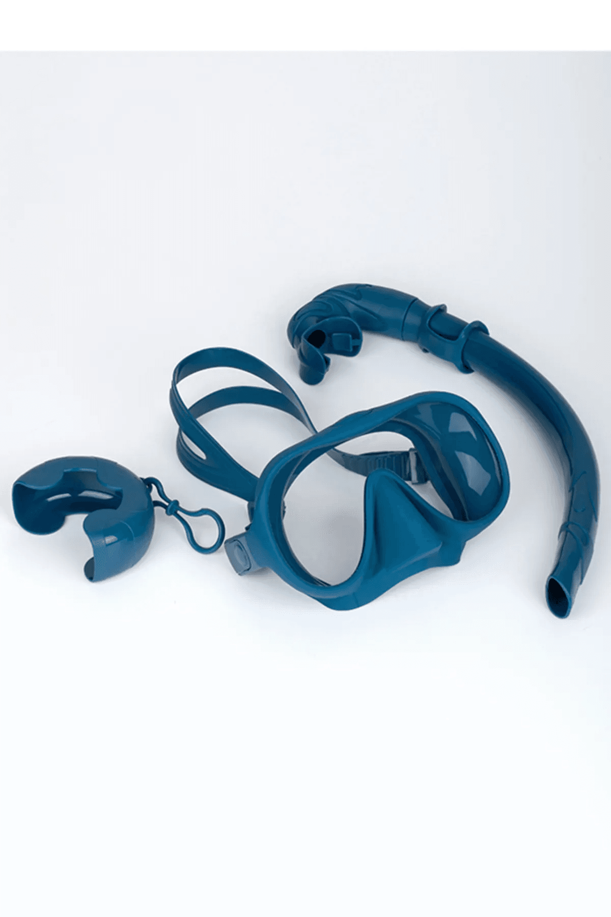 2025 Yeni Model %100 Buhar Önleyici Tam Silikon Dalış Maskesi Seti LACİVERT