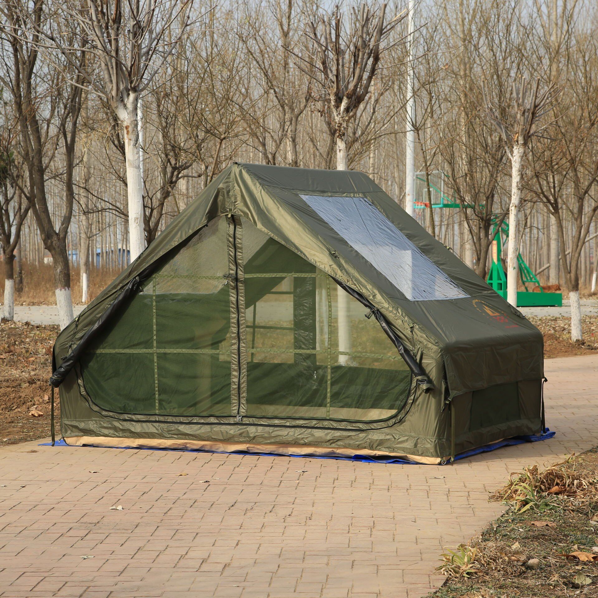 6 Metrekare Otomatik Şişme Çadır 300*200*210cm (YEŞİL) （İkinci el）