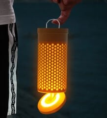 SHUFA GLAMPING Taşınabilir & Asılabilir Teleskopik LED Kamp Lambası — Atmosfer + Aydınlatma, Çok Fonksiyonlu (3500mA)