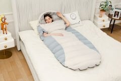 Oval Tasarım Ekstra Geniş Çift Elden Çıkışlı Kaz Tüyü Uyku Tulumu