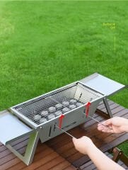 Taşınabilir Paslanmaz Çelik Mangal / Barbekü （Hediye Taşıma Çantası Dahil）