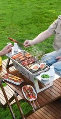 Taşınabilir Paslanmaz Çelik Mangal / Barbekü （Hediye Taşıma Çantası Dahil）