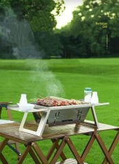 Taşınabilir Paslanmaz Çelik Mangal / Barbekü （Hediye Taşıma Çantası Dahil）