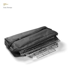 Taşınabilir Paslanmaz Çelik Ateş Yakma Standı, Kolay Sökülüp Takılabilir Mangal / Barbekü Izgarası 42.5*42.5*27.5CM