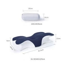 SHUFA Kelebek Tasarımlı Ortopedik Boyun Destek Yastığı – Yavaş Yükselen Memory Foam Ergonomik Uyku Yastığı