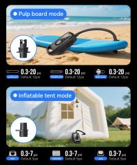 SHUFA GLAMPING Çok Amaçlı Kablosuz Hava Pompası | SUP Çadırları ve Otomobil Lastikleri Uyumlu | 150 PSI Yüksek Basınçlı Hızlı Şişirme