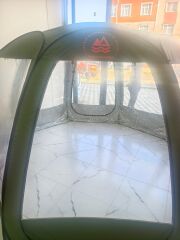 SHUFA  Tam Otomatik Şeffaf Kubbe Çadır 400*400*200CM (Alt zemin yok)-ZP83-YEŞİL