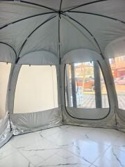 SHUFA  Tam Otomatik Şeffaf Kubbe Çadır 400*400*200CM (Alt zemin yok)-ZP83-YEŞİL