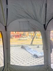 SHUFA  Tam Otomatik Şeffaf Kubbe Çadır 400*400*200CM (Alt zemin yok)-ZP83-YEŞİL