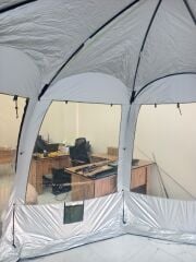 SHUFA  Tam Otomatik Şeffaf Kubbe Çadır 400*400*200CM (Alt zemin yok)-ZP83-YEŞİL