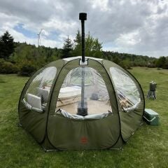 SHUFA  Tam Otomatik Şeffaf KUBBE Çadır, Yağmuru ve kar yağışı izlenebilir 400*400*200CM (Alt zemin yok)