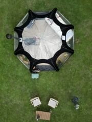 SHUFA  Tam Otomatik Şeffaf KUBBE Çadır, Yağmuru ve kar yağışı izlenebilir 400*400*200CM (Alt zemin yok)