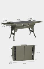 SHUFA GLAMPING Çift Kanatlı Portatif Kamp Mangal Izgarası