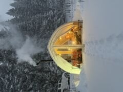 SHUFA GLAMPING Tekne Şekilli Şişme Çadır 400×350×220 cm – Şeffaf Kapı ve Pencereli