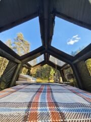 SHUFA GALAKSİ SERİSİ 17.2 Metrekare Otomatik Şişme Çadır 480*360*230CM Şeffaf Pencereli ve Kapılı （ikinci el）