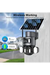 SHUFA Çift Kameralı 4G Güneş Enerjili Güvenlik Kamerası