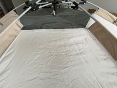SHUFA Tam Otomatik Su Ve Rüzgar Geçirmez Gölgelikli Altıgen Aile Çadırı 280x240x155 Cm BEJ （İKİNCİ EL)）