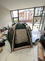 SHUFA Tam Otomatik Su Ve Rüzgar Geçirmez Gölgelikli Altıgen Aile Çadırı 280*240*155 CM SFK8679120681311-ZP29 (KUSURLU ÜRÜN)