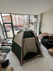 SHUFA Tam Otomatik Su Ve Rüzgar Geçirmez Gölgelikli Altıgen Aile Çadırı 280*240*155 CM SFK8679120681311-ZP29 (KUSURLU ÜRÜN)