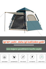SHUFA Tam Otomatik Su Ve Rüzgar Geçirmez Gölgelikli Altıgen Aile Çadırı 280*240*155 CM SFK8679120681311-ZP29