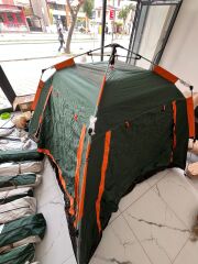 SHUFA Tam Otomatik Su Ve Rüzgar Geçirmez Gölgelikli Tenteli 4-6 Kişilik Kamp Çadırı 240*240*155cm-ZP50 (KUSURLU ÜRÜN)