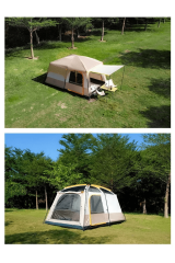 SHUFA Büyük Uzay Açık Kamp Çadırları 8-10 Kişi Çift Kat 1 Oda 1 Oturma Odası Lüks Su Geçirmez Kamp Çadırı