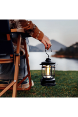 SHUFA Nostaljik Işığı Ayarlanabilir USB Şarjlı Ledli Kamp Lambası（ Haki ）