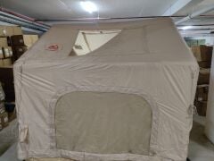 SHUFA Galaksi Serisi Bej Renk 8 m² Şişme Kamp Çadırı – 4 Mevsim – Geniş & Şeffaf Tavanlı – 315x250x220 cm-ZP86 ( KUSURLU ÜRÜN )