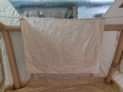 SHUFA Galaksi Serisi Bej Renk 8 m² Şişme Kamp Çadırı – 4 Mevsim – Geniş & Şeffaf Tavanlı – 315x250x220 cm-ZP86 ( KUSURLU ÜRÜN )