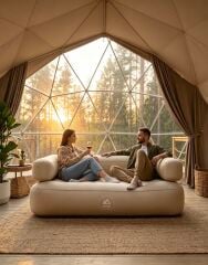 SHUFA Şişme Açılabilir Koltuk ve Yatak- TPU Kumaş（Dahili Elektrikli Hava Pompası）