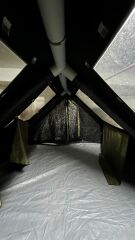 GLAMPING Family Şişme Kamp Çadırı 300*400*200 CM (YEŞİL) Şeffaf Pencereli ve Kapılı ( KUSURLU ÜRÜN )