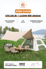 SHUFA Köşk Çadır Gölgelik Ve Çadır Bir Arada 240x240x155cm