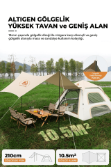 SHUFA Köşk Çadır Gölgelik Ve Çadır Bir Arada 240x240x155cm