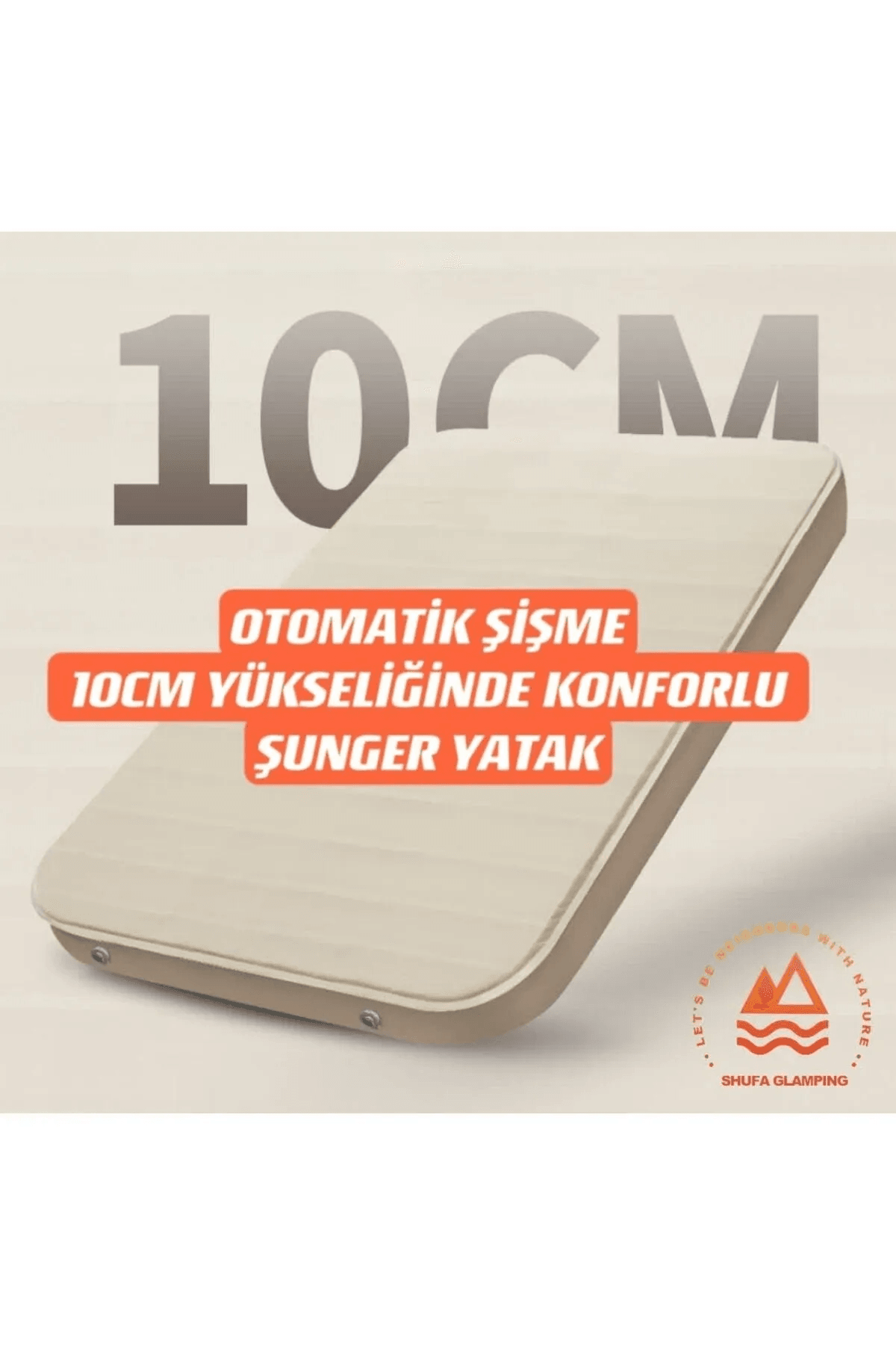SHUFA Sünger Otomatik Şişme Yatak 10cm Yüksekliğinde ÇİFT