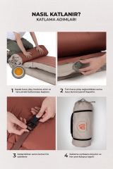 SHUFA Sünger Otomatik Şişme Yatak 10cm Yüksekliğinde ÇİFT