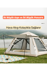 SHUFA 4 Tarafı Kare Tenteli Tam Otomatik Kamp Çadırı 240*240*155