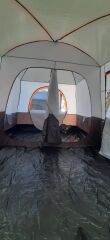 SHUFA KAHVERENGİ Büyük Uzay Açık Kamp Çadırları 8-10 Kişi Çift Kat 1 Oda 1 Oturma Odası Kamp Çadırı 380*260*200 CM ( KUSURLU ÜRÜN )