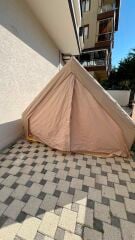 SHUFA GLAMPING Family Şişme Kamp Çadırı Bej Renk 300*400*200 CM -Şeffaf Pencereli ve Kapılı (KUSURLU ÜRÜN)