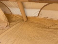 SHUFA GLAMPING Family Şişme Kamp Çadırı Bej Renk 300*400*200 CM -Şeffaf Pencereli ve Kapılı ( KUSURLU ÜRÜN )