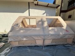 SHUFA GLAMPING Family Şişme Kamp Çadırı Bej Renk 300*400*200 CM -Şeffaf Pencereli ve Kapılı ( KUSURLU ÜRÜN )