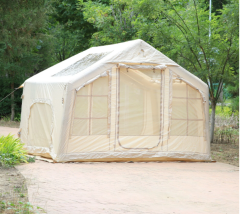 SHUFA Galaksi Serisi Bej Renk 8 m² Şişme Kamp Çadırı – 4 Mevsim – Geniş & Şeffaf Tavanlı – 315x250x220 cm-ZP86 ( KUSURLU ÜRÜN )