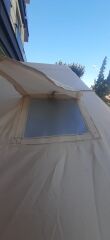 SHUFA Galaksi Serisi Bej Renk 8 m² Şişme Kamp Çadırı – 4 Mevsim – Geniş & Şeffaf Tavanlı – 315x250x220 cm-ZP86 ( KUSURLU ÜRÜN )