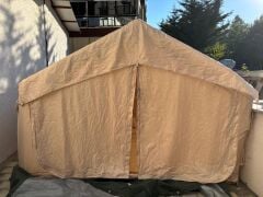 SHUFA Galaksi Serisi Bej Renk 8 m² Şişme Kamp Çadırı – 4 Mevsim – Geniş & Şeffaf Tavanlı – 315x250x220 cm-ZP86 ( KUSURLU ÜRÜN )