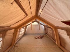 SHUFA GALAKSİ SERİSİ 17.2 Metrekare Otomatik Şişme Çadır 480*360*230CM Şeffaf Pencereli ve Kapılı Bej Renk ( KUSURLU ÜRÜN )