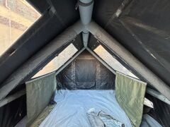 GLAMPING Family Şişme Kamp Çadırı 300*400*200 CM (YEŞİL) Şeffaf Pencereli ve Kapılı ( KUSURLU ÜRÜN )