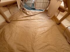 GLAMPING Family Şişme Kamp Çadırı 300*400*200 CM (BEJ) Şeffaf Pencereli ve Kapılı ( KUSURLU ÜRÜN )